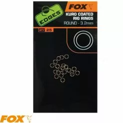 Fox EDGES™ Kuro Coated Rig Rings – 3.2mm Medium