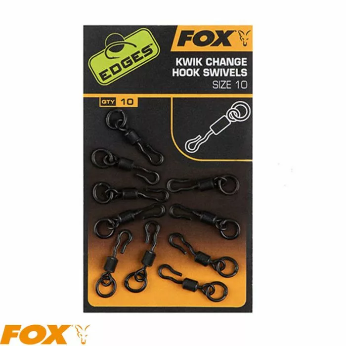 Fox Edges Kwik Change Hook Swivels Size 10 X 10 3 Fox Edges Kwik Change Hook Swivels Size 10 X 10