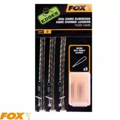Fox Submerge Camo Leaders Kwik Change Kit 30lb
