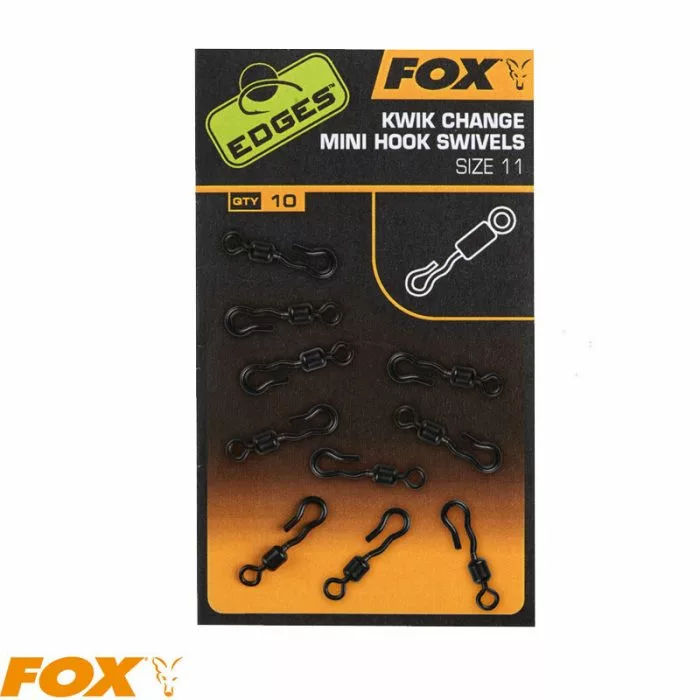 Fox Mini Hook Swivels Size 11 3 Fox Mini Hook Swivels Size 11